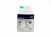 Sutures non résorbables Optilene en polypropylène, aiguille 3/8 12 mm, USP 6/0 - fil bleu 45 cm - boîte de 12