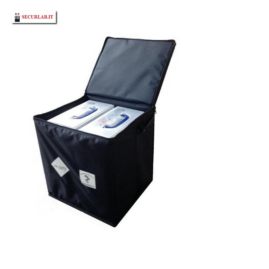 Borsa per trasporto contenitori provette (4 BS472041) a norma ADR certificata 37cm X 37cm X 42cm