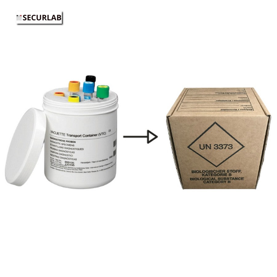 Kit trasporto Tamponi / Provette - 12 provette/tamponi  ( Categoria B - UN3373 )