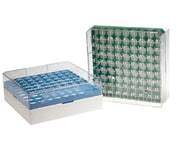 CryoGen® Box da 81 posti per provette da 1 e 2 ml con griglia gialla tampografata. Conf.5 pz.