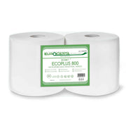 Rollen mit 800 Abrissen aus recyceltem Papier, ECO PLUS 800 - Pack. 2 Stk.
