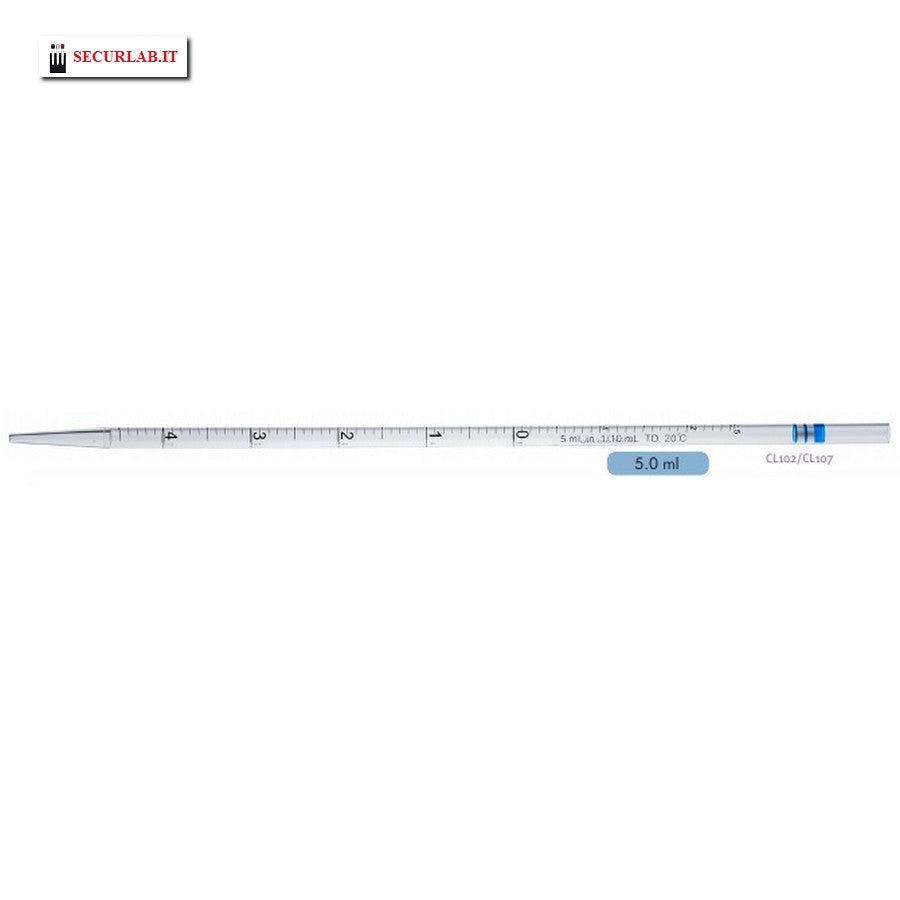 CLEARLine-Serologiepipette 5 ml, hellblau, Einzelverpackung steril - Packung mit 300 Stk.