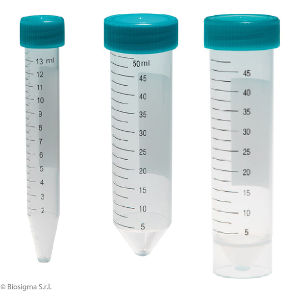Provetta conica per centrifuga  50ml in PP- Tappo a vite - In rack. Conf.500 pz.