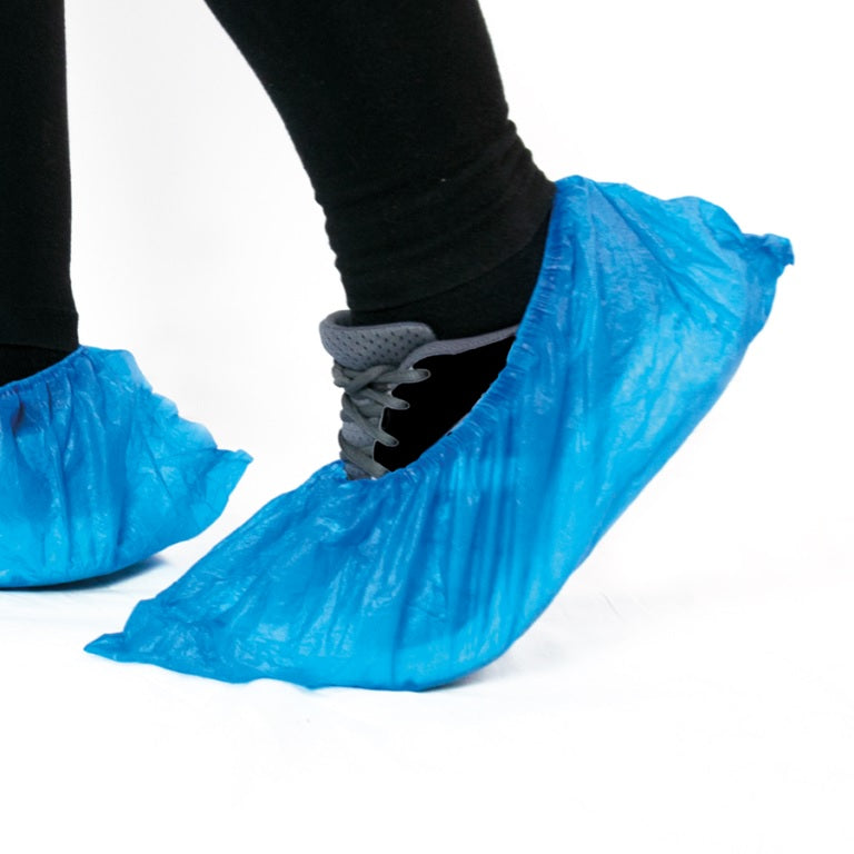Copriscarpe in CPE 4 gr. - Taglia unica - Conf.100 pz.