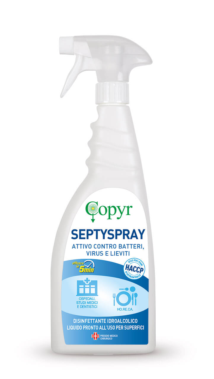 Disinfettante spray SEPTYSPRAY - virucida battericida lieviticida - per superfici - ml 750