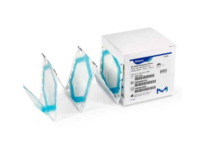 Filtros EZ-Pak de 0,45 µm, 47 mm, blancos, cuadriculados - 4x150 filtros