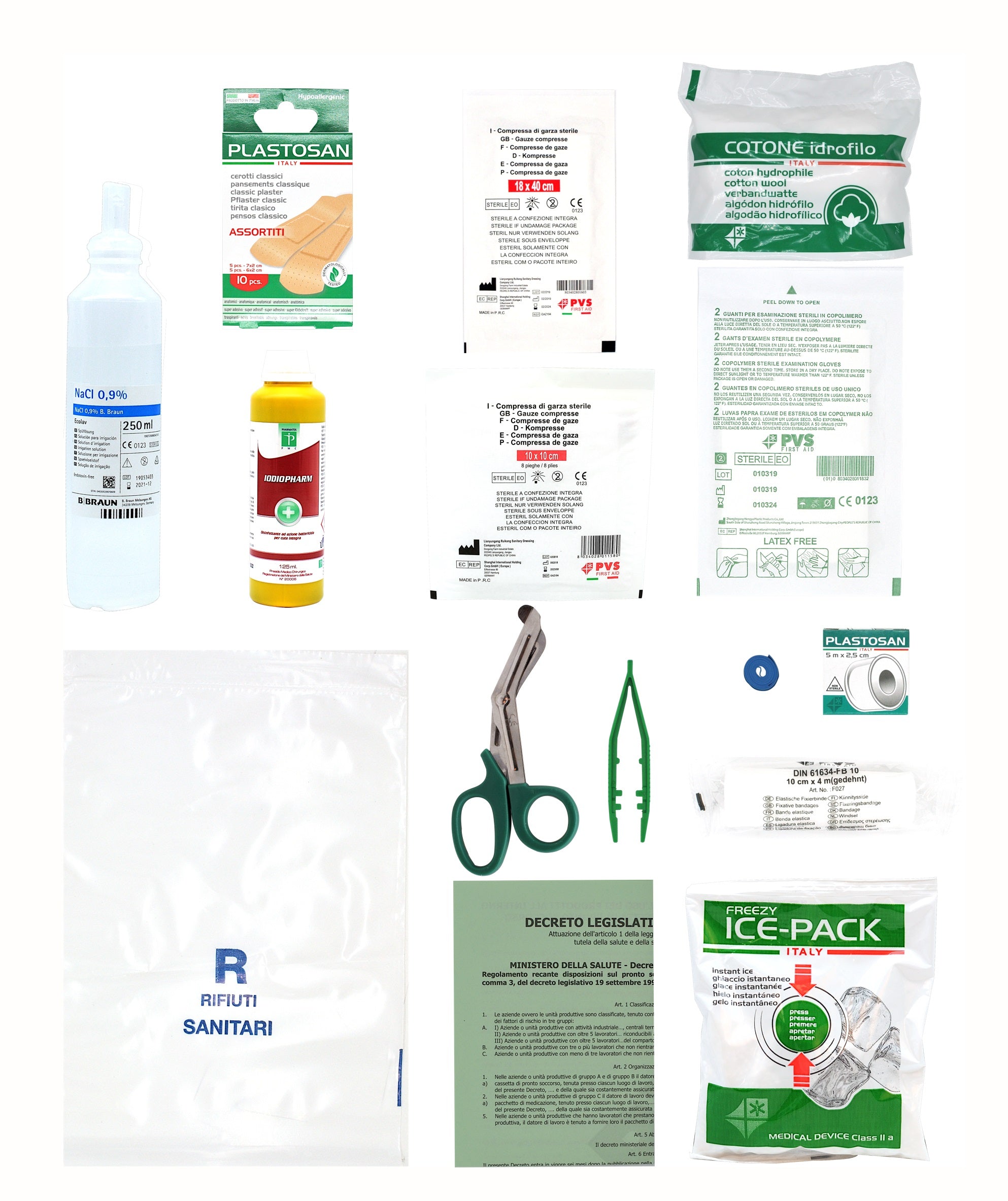 Pacco reintegro pronto soccorso Allegato 2 Base - DM388 e D.L. 81
