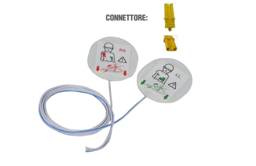 Elettrodi defibrillazione compatibili SCHILLER Plug 2 - Pediatrici