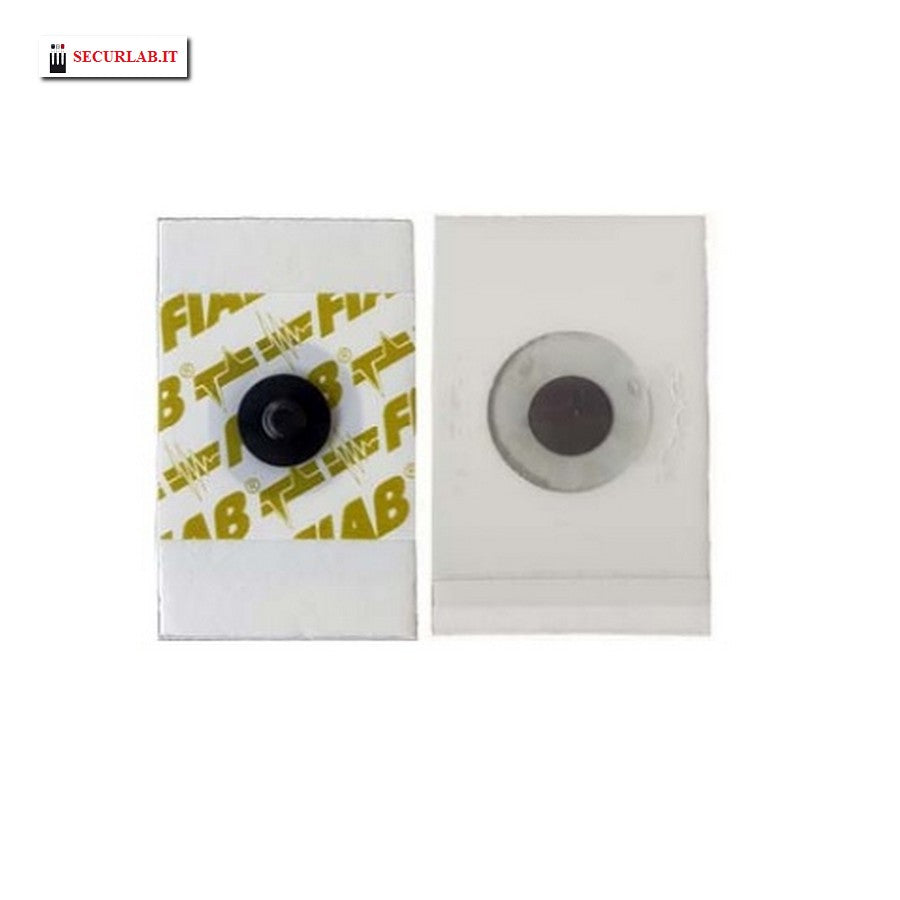 Elettrodi monouso in foam 28x44mm gel solido con clip in carbonio - per adulti - radiotrasparente - Conf.100 pz.