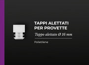 Tappi alettati 16 mm neutri - Conf.1000 pz.