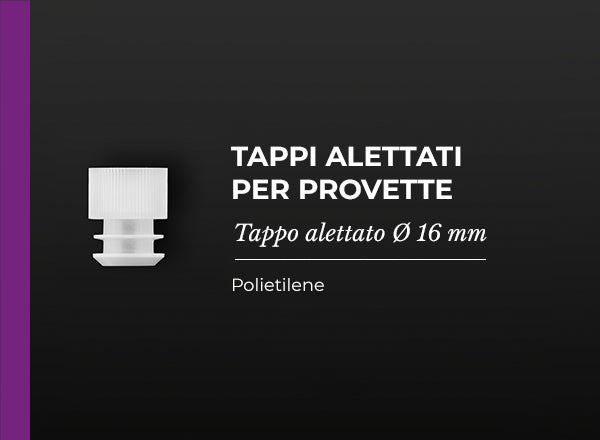 Tappi alettati 16 mm neutri - Conf.1000 pz.