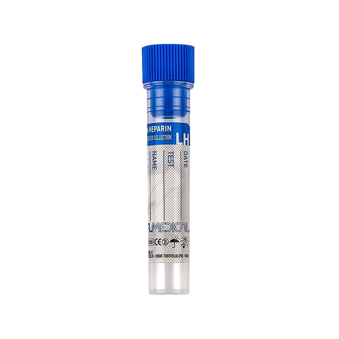 Provette 12x56 mm con litio eparina x 1 ml di sangue - conf.1500 pz.