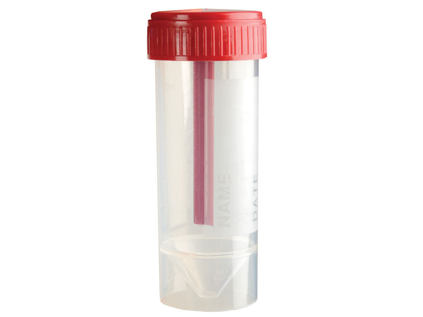 Contenitore feci 30 ml in pp tappo a vite sterile - Conf.500 pz.