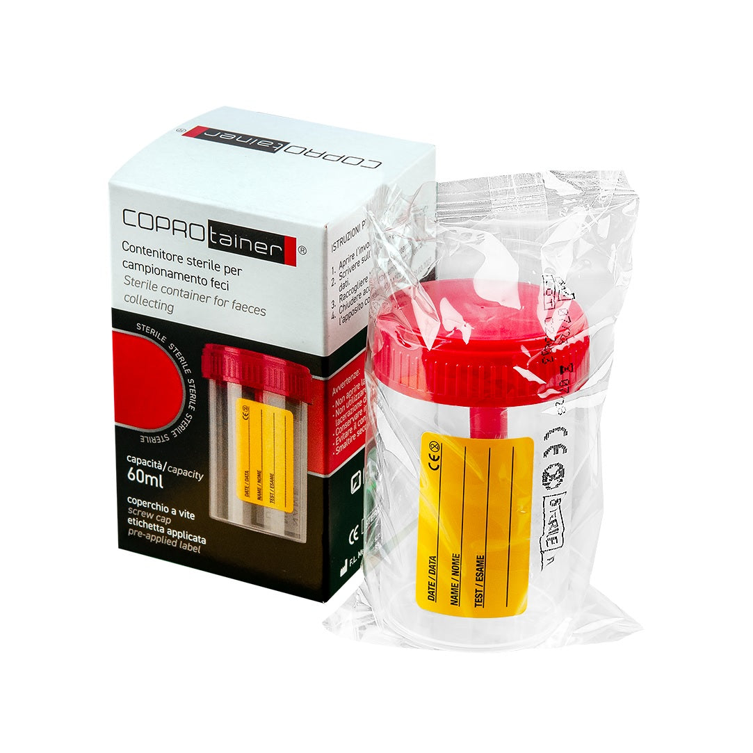 Contenitori feci sterili in polipropilene - 60 mL - conf. 100 pz.