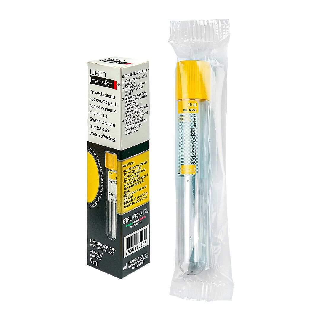 Tubo de vacío para orina 16×100 mm estéril en estuche - 1 pz