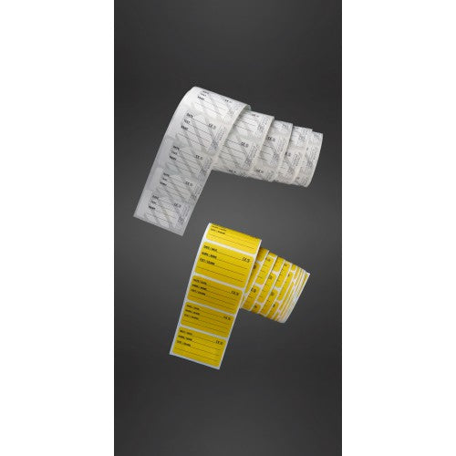 Etichette per provette autoadesiva 36,6x23,6 mm gialla 15000pz