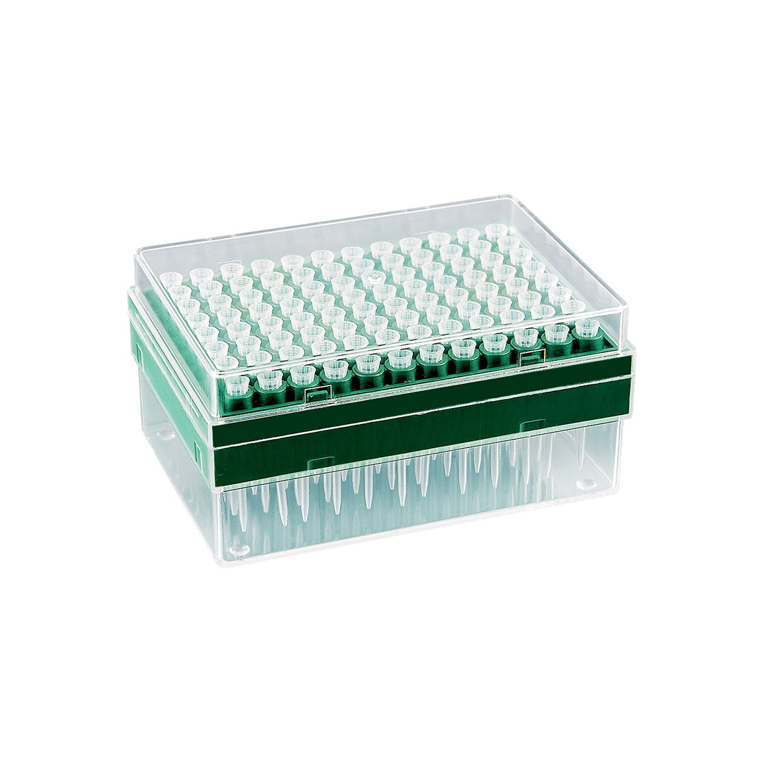 Puntali tipo Cristal trasparenti in rack da 96 pezzi - 0 -10 µl  - conf. 960 pz.