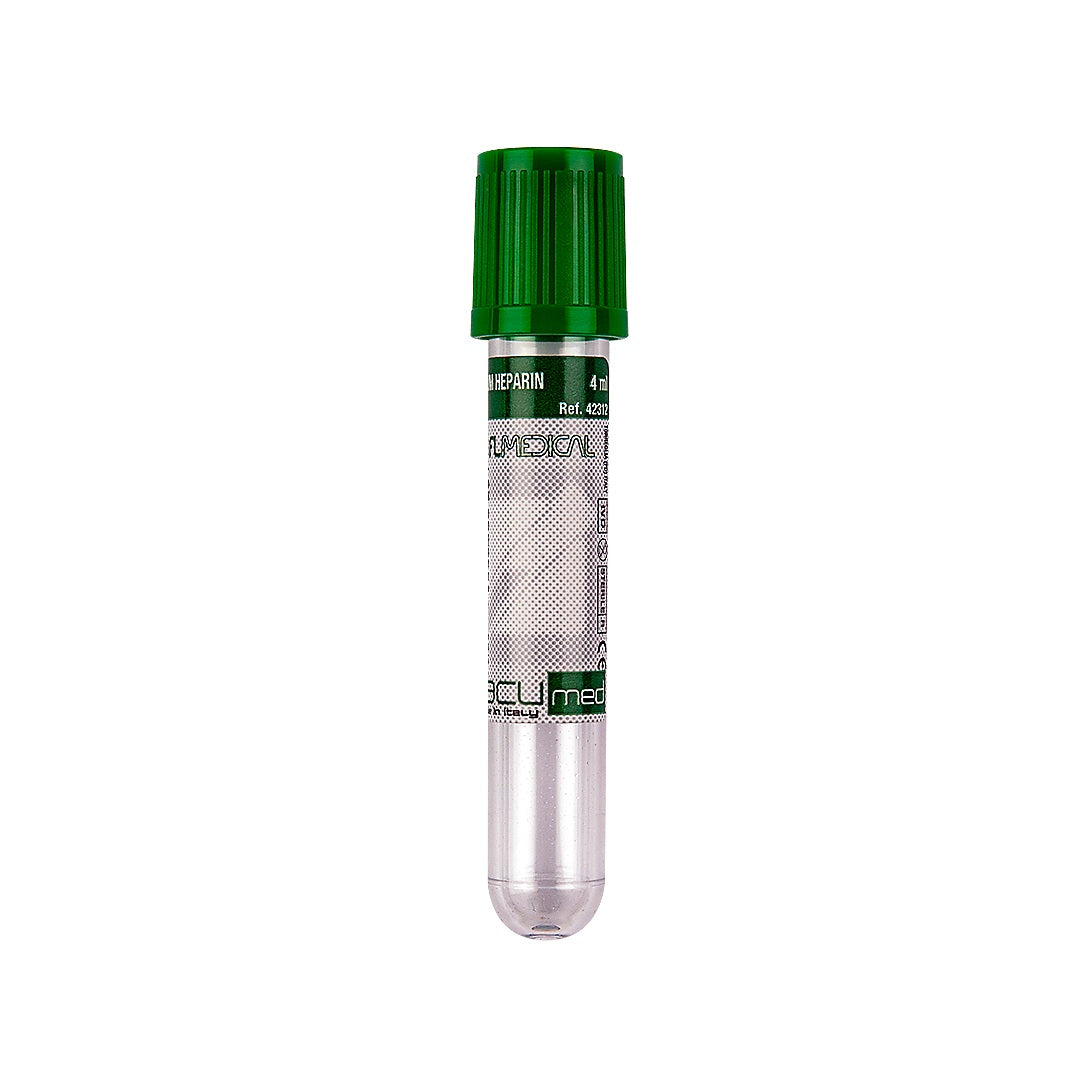 Vacumed® provette 13x75 con litio eparina - tappo verde - conf.100 pz.