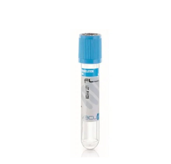 FL MEDICAL Provette Vacumed 13x75 mm con Sodio Citrato per coagulazione, tappo azzurro, sterile