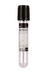 Tubes sous vide Vacumed® 13×75 mm avec citrate de sodium 3,2 % x 1,8 ml de sang pour VS, bouchon noir, stérile - boîte de 100 pièces