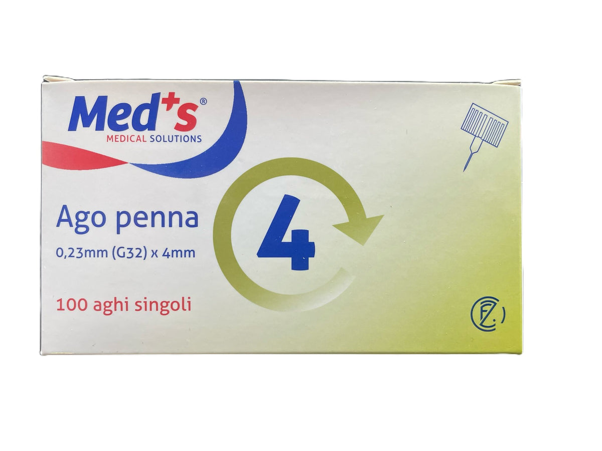Aghi per penna da insulina 0,23 mm (G32) X 4 mm MED'S - conf.100 pz.