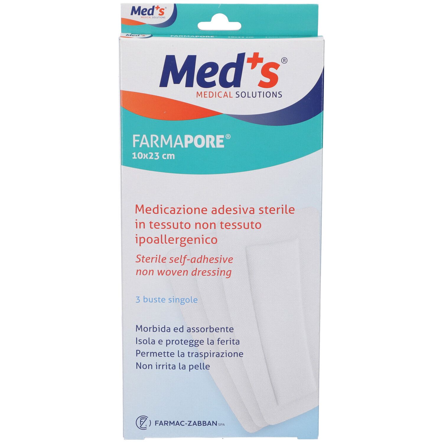 Medicazioni autoadesive con cerotto FARMAPORE