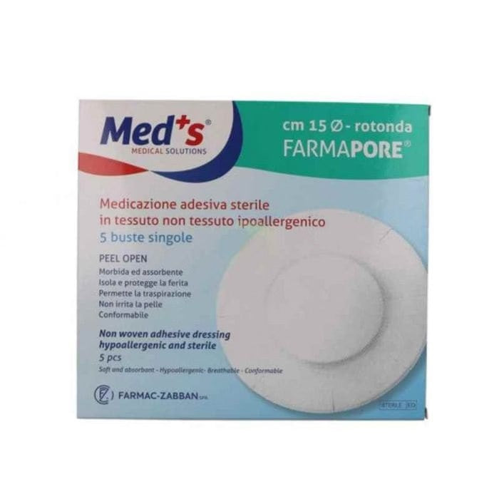 Medicazioni Autoadesive con Cerotto FARMAPORE -  rotonde Ø 15 cm - conf.5 pz.