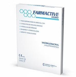 Medicazione Sterile a base di Idrocolloide FARMACTIVE HYDRO Sacrale - 15 cm x 18 cm - conf.5 pz.
