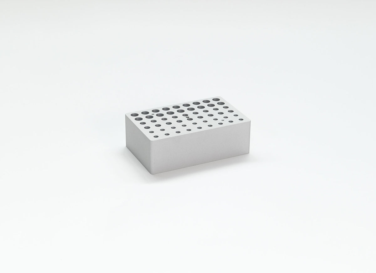 Bloc 18 trous pour volume unique pour tubes 0,2 / 0,5 /1,5 /2 ml pour thermobloc HB 120