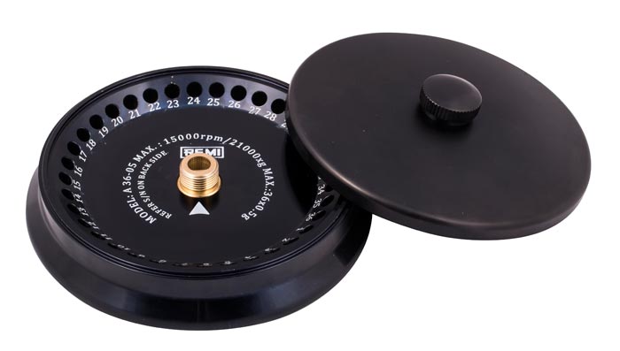 Rotor de ángulo fijo A 36-05 (36 microtubos de 0,5) suministrado con tapa. para NEYA 16-16R