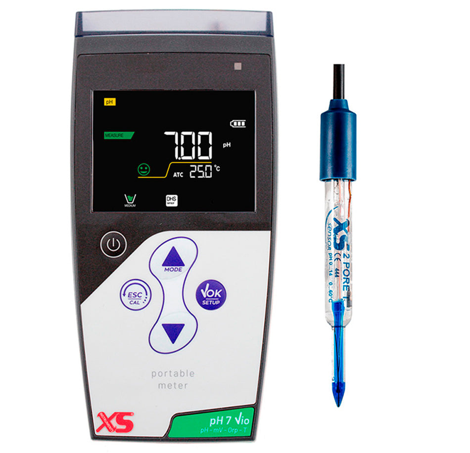 pHmetro professionale portatile XS pH 7 Vio FOOD - Elettrodo 2 PORE T - con valigetta