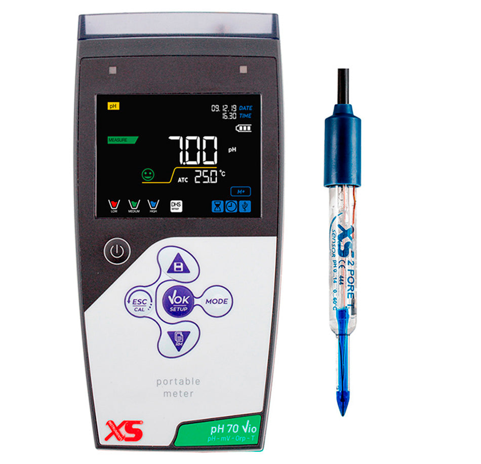 pHmetro portatile XS pH 70 Vio FOOD- Elettrodo 2 Pore T