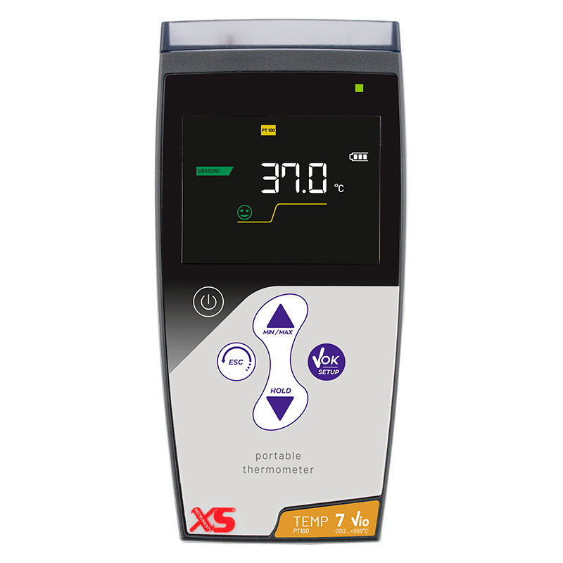Termometro digitale portatile per sonde PT 100 Range -200 ... +999 °C senza sonda