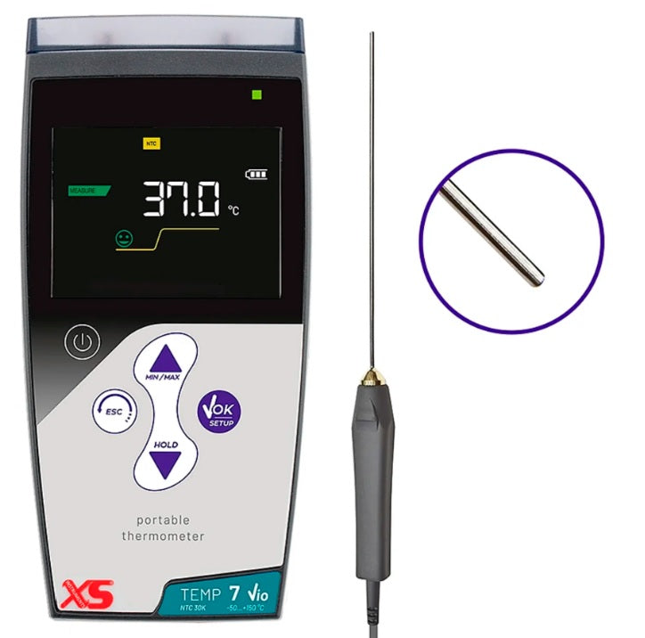 Termometro XS TEMP 7 NTC Vio - Sonda NT 7L portatile con display retroilluminato a colori