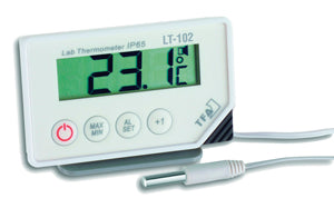 Termometro digitale elettronico a tenuta stagna, protezione IP 65 LT-102 TERM.con Allarme Sonda 3mt 20mm