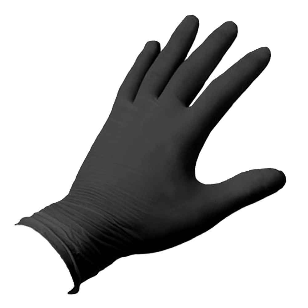 Guanti in nitrile neri senza polvere - Tg.M - conf.100 pz.