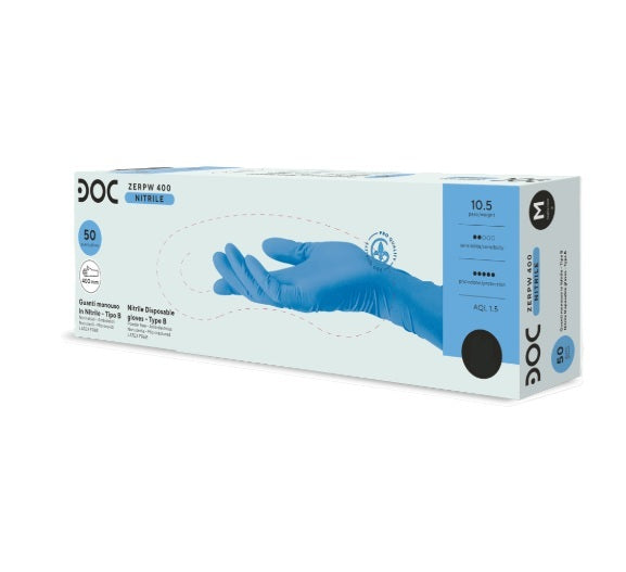DOC Guantes de nitrilo extralargos 400 mm