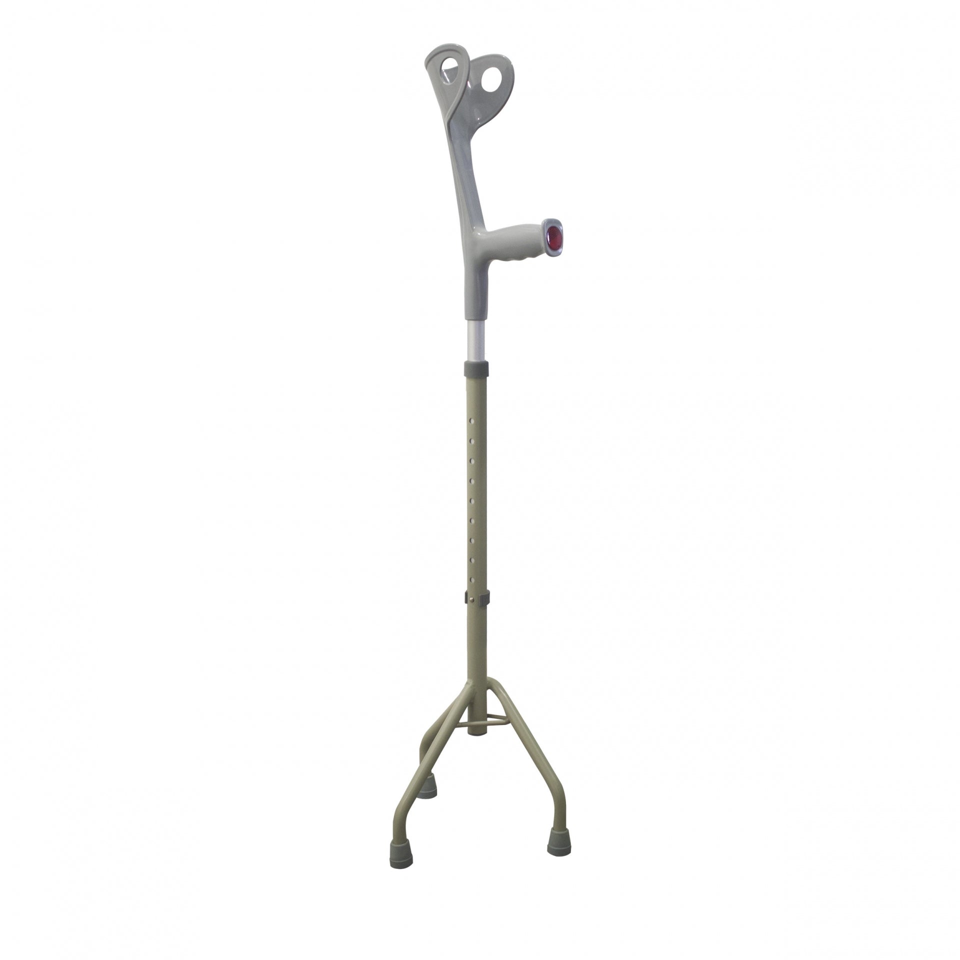 Bastone tripode con appoggio brachiale