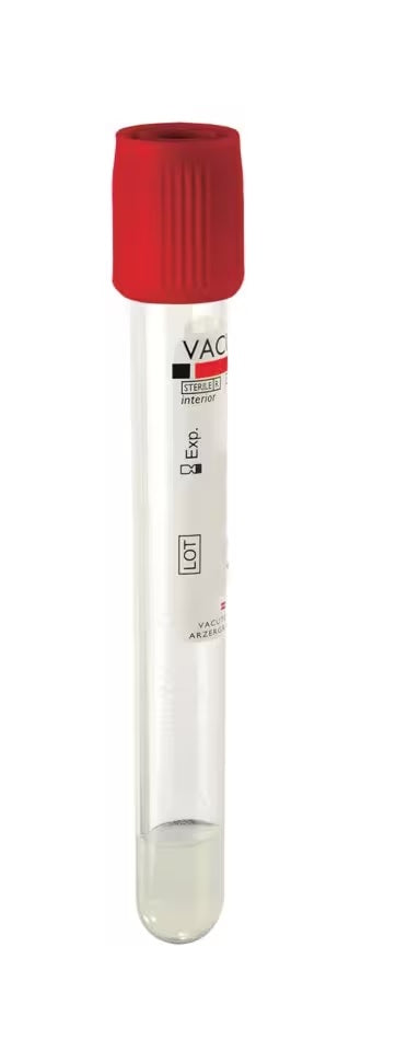 Vacutest Provetta 13x100 Gel 5ml tappo rosso - Conf.100 pz.