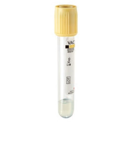Vacutest Provette 13x75 Gel 3,5ml tappo giallo - Conf.100 pz.