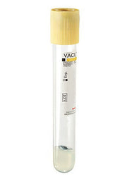 Vacutest tubes 16x100 Gel 8 ml yellow cap - pack of 100 pcs.