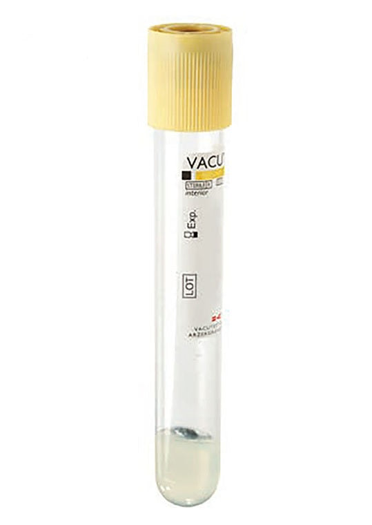 Provette Vacutest 16x100 Gel 8 ml tappo giallo - Conf.100 pz.