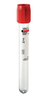 Vacutest Provette 13x100 mm con Attivatore della coagulazione 6 ml tappo rosso - Conf.100 pz