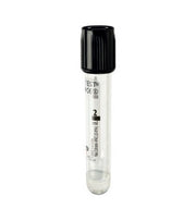 Vacutest Röhrchen 13x75 Ves 1,6 ml schwarzer Verschluss Packung mit 100 Stk.