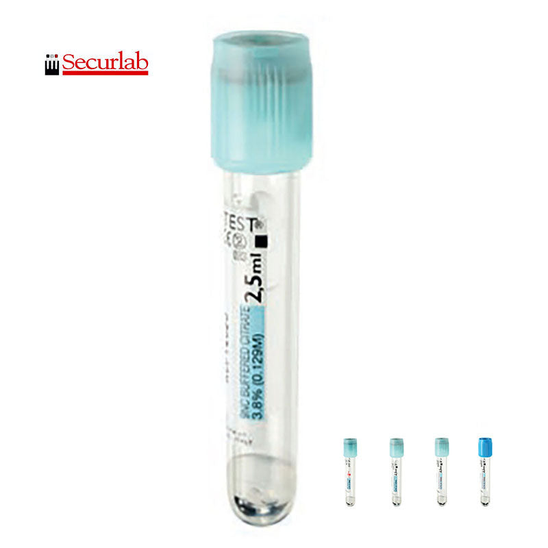 Vacutest Röhrchen 13x75 Na C 3,2 % hellblauer Verschluss - Packung mit 100 Stk.