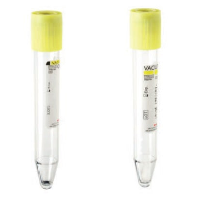 Provette sottovuoto per urine 16x100 mm tappo Giallo - Conf.100 pz.