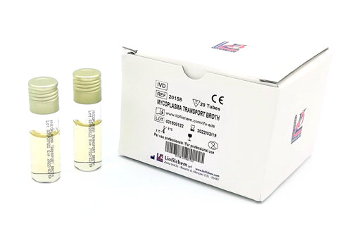 Mycoplasma Transport Broth
Terreno di trasporto liquido per l'arricchimento e la ricerca di micoplasmi conf. 20 test