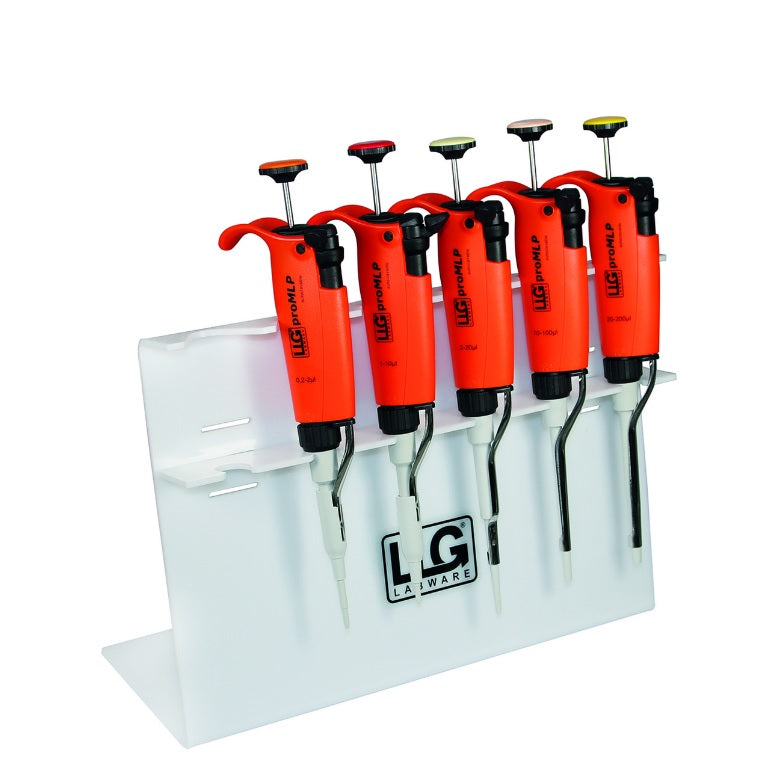 Halter für 4 Mikropipetten, weiß, aus PMMA