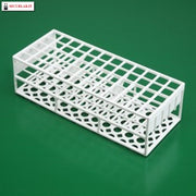 Portaprovette bianco in POM 60 posti 17mm