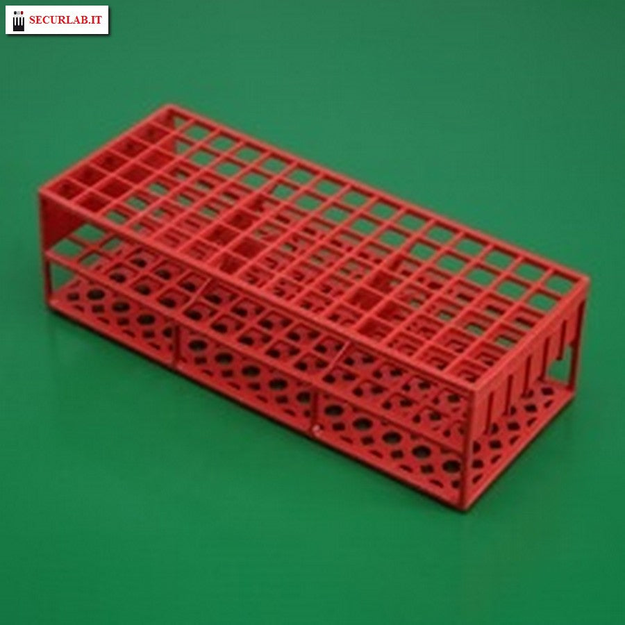 Portaprovette rosso 90 posti 13mm